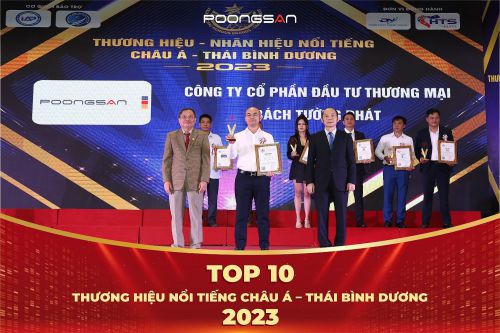 POONGSAN NHẬN GIẢI THƯỞNG TOP 10 THƯƠNG HIỆU NỔI TIẾNG CHÂU Á - THÁI BÌNH DƯƠNG